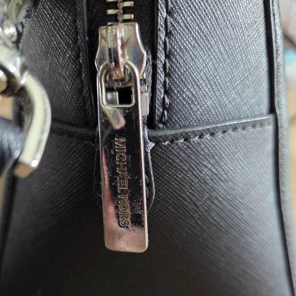 Michael Kors Black Satchel with Gold Details - Picture 6 of 9